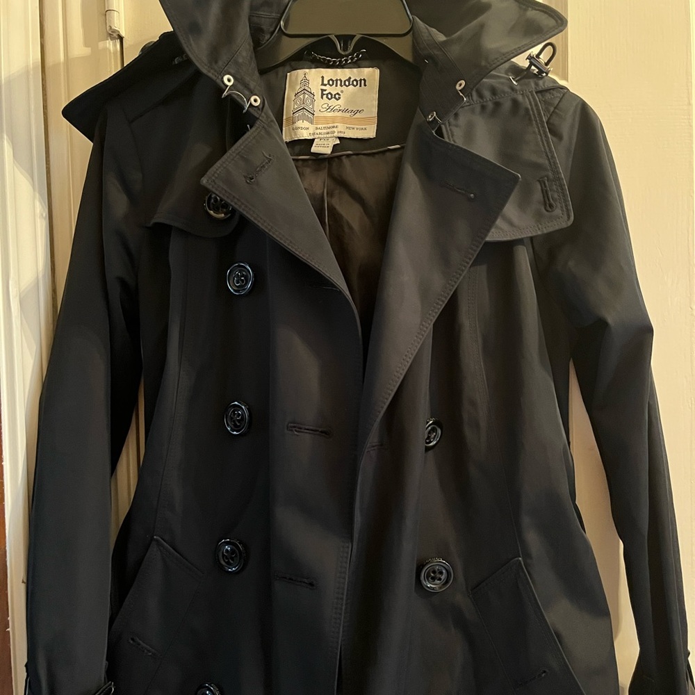 London Fog ladies Double Breasted Raincoat